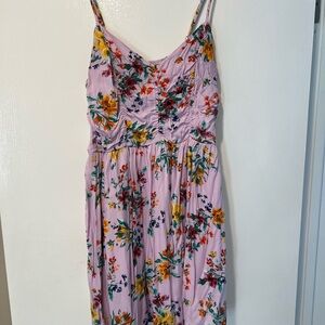 Xhilaration Lilac Floral Spaghetti Strap Dress